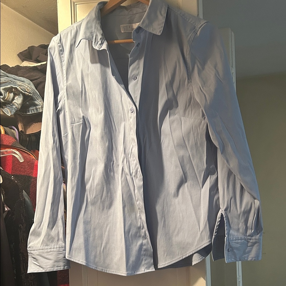 Time and Tru Sky Blue Blouse